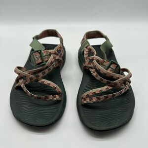 Chaco Green/Red Strappy Sandals 5
